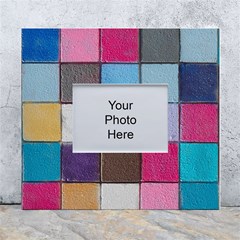 Tile, Colorful, Squares, Texture White Wall Photo Frame 5  X 7  by nateshop