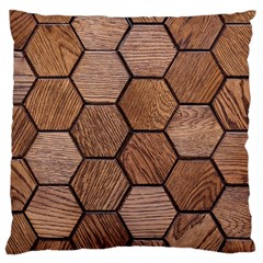 Wooden Triangles Texture, Wooden ,texture, Wooden Large Cushion Case (one Side) by nateshop