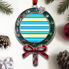 Stripes-3 Metal X mas Lollipop With Crystal Ornament by nateshop