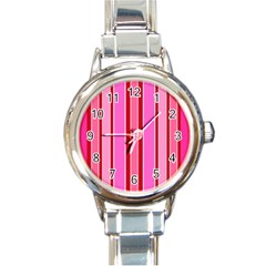 Stripes-4 Round Italian Charm Watch by nateshop