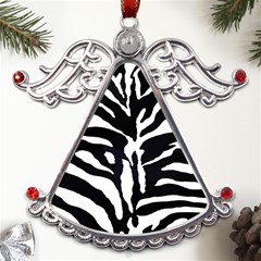 Zebra-black White Metal Angel With Crystal Ornament by nateshop