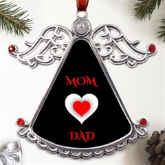 Mom And Dad, Father, Feeling, I Love You, Love Metal Angel With Crystal Ornament by nateshop