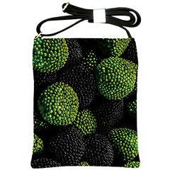 Berry,note, Green, Raspberries Shoulder Sling Bag by nateshop