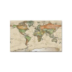 Vintage World Map Aesthetic Sticker Rectangular (100 Pack) by Cemarart