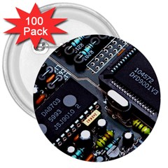 Motherboard Board Circuit Electronic Technology 3  Buttons (100 Pack)  by Cemarart