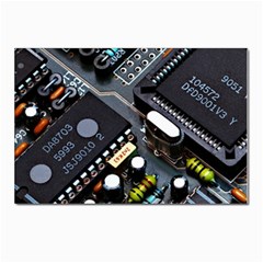 Motherboard Board Circuit Electronic Technology Postcard 4 x 6  (pkg Of 10) by Cemarart