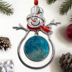 Background-25 Metal Snowman Ornament by nateshop