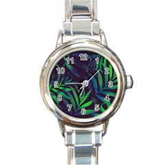 Tree Leaves Round Italian Charm Watch by nateshop