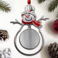 Aluminum Textures, Horizontal Metal Texture, Gray Metal Plate Metal Snowman Ornament by nateshop