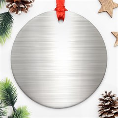 Aluminum Textures, Polished Metal Plate Round Ornament (two Sides) by nateshop