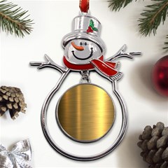 Golden Textures Polished Metal Plate, Metal Textures Metal Snowman Ornament by nateshop