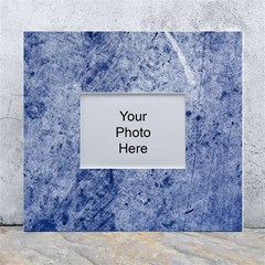 Blue Grunge Texture, Wall Texture, Blue Retro Background White Wall Photo Frame 5  X 7  by nateshop