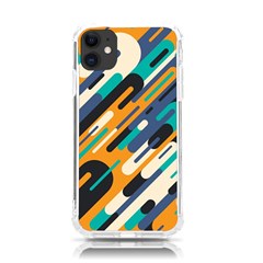 Abstract Rays, Material Design, Colorful Lines, Geometric Iphone 11 Tpu Uv Print Case by nateshop