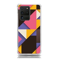 Retro Colorful Background, Geometric Abstraction Samsung Galaxy S20 Ultra 6 9 Inch Tpu Uv Case by nateshop