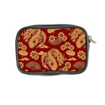 Vintage Dragon Chinese Red Amber Coin Purse Back