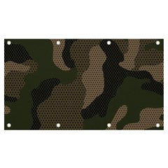 Camo, Abstract, Beige, Black, Brown Military, Mixed, Olive Banner And Sign 7  X 4  by nateshop