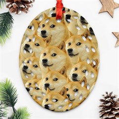 Doge, Memes, Pattern Ornament (oval Filigree) by nateshop