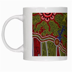 Authentic Aboriginal Art - Connections White Mug by hogartharts