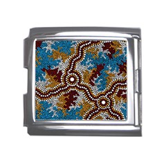 Authentic Aboriginal Art - Wetland Dreaming Mega Link Italian Charm (18mm) by hogartharts