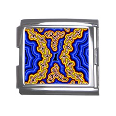 Authentic Aboriginal Art - Emu Dreaming Mega Link Italian Charm (18mm) by hogartharts