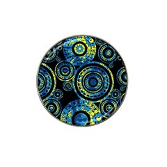 Authentic Aboriginal Art - Circles (paisley Art) Hat Clip Ball Marker (4 Pack) by hogartharts