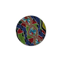 Authentic Aboriginal Art - Walking The Land Golf Ball Marker by hogartharts