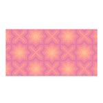 Fuzzy Peach Aurora Pink Stars Satin Wrap 35  x 70  Front