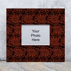 Brown Floral Pattern Floral Greek Ornaments White Wall Photo Frame 5  X 7  by nateshop