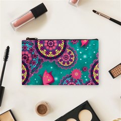 Floral Pattern, Abstract, Colorful, Flow Cosmetic Bag (small) by nateshop