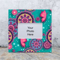 Floral Pattern, Abstract, Colorful, Flow White Box Photo Frame 4  X 6  by nateshop