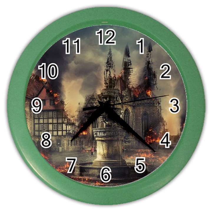 Braunschweig City Lower Saxony Color Wall Clock