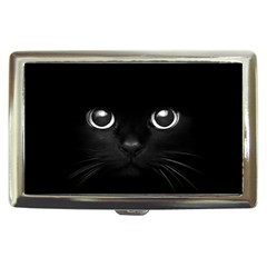 Black Cat Face Cigarette Money Case by Cemarart