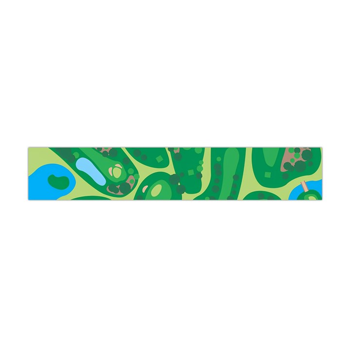 Golf Course Par Golf Course Green Premium Plush Fleece Scarf (Mini)