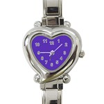 Ultra Violet Purple Heart Italian Charm Watch Front