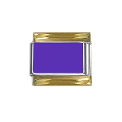 Ultra Violet Purple Gold Trim Italian Charm (9mm) by bruzer