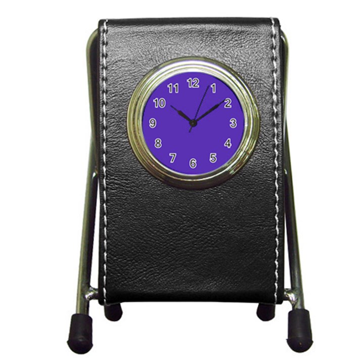 Ultra Violet Purple Pen Holder Desk Clock