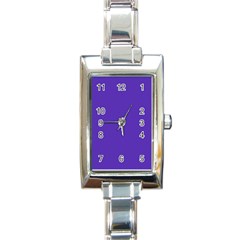 Ultra Violet Purple Rectangle Italian Charm Watch by Patternsandcolors