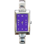 Ultra Violet Purple Rectangle Italian Charm Watch Front