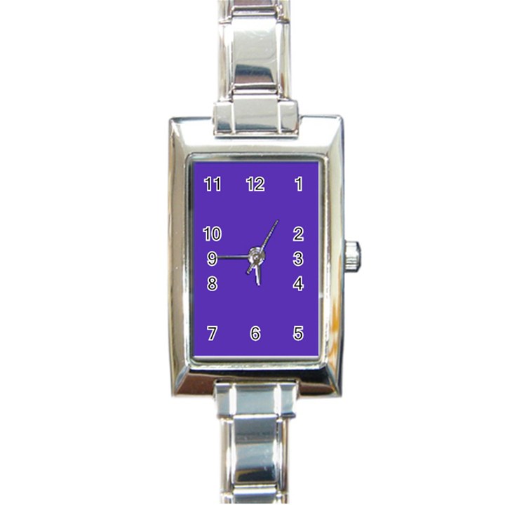 Ultra Violet Purple Rectangle Italian Charm Watch