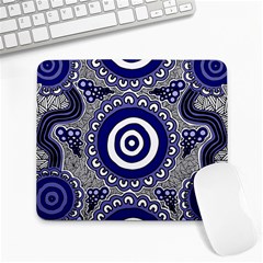 Authentic Aboriginal Art - Gathering Large Mousepad by hogartharts