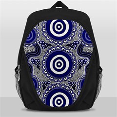 Authentic Aboriginal Art - Gathering Backpack Bag by hogartharts