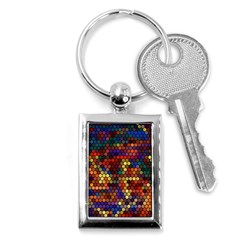 Hexagon Honeycomb Pattern Design Key Chain (rectangle) by Ndabl3x