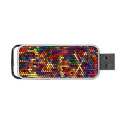 Hexagon Honeycomb Pattern Design Portable Usb Flash (two Sides) by Ndabl3x