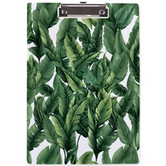 Green Banana Leaves A4 Acrylic Clipboard by goljakoff