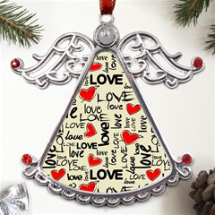 Love Abstract Background Love Textures Metal Angel With Crystal Ornament by nateshop