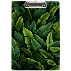 Green Leaves A4 Acrylic Clipboard by goljakoff