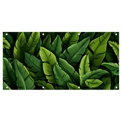 Green Leaves Banner And Sign 8  X 4  by goljakoff