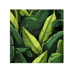 Banana Leaves Pattern Square Satin Scarf (30  X 30 ) by goljakoff