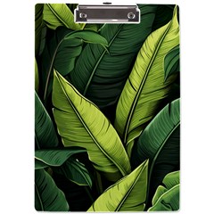 Banana Leaves Pattern A4 Acrylic Clipboard by goljakoff