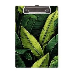 Banana Leaves Pattern A5 Acrylic Clipboard by goljakoff